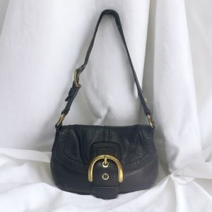 Coach Y2K Black Leather Mini Soho Shoulder Bag
